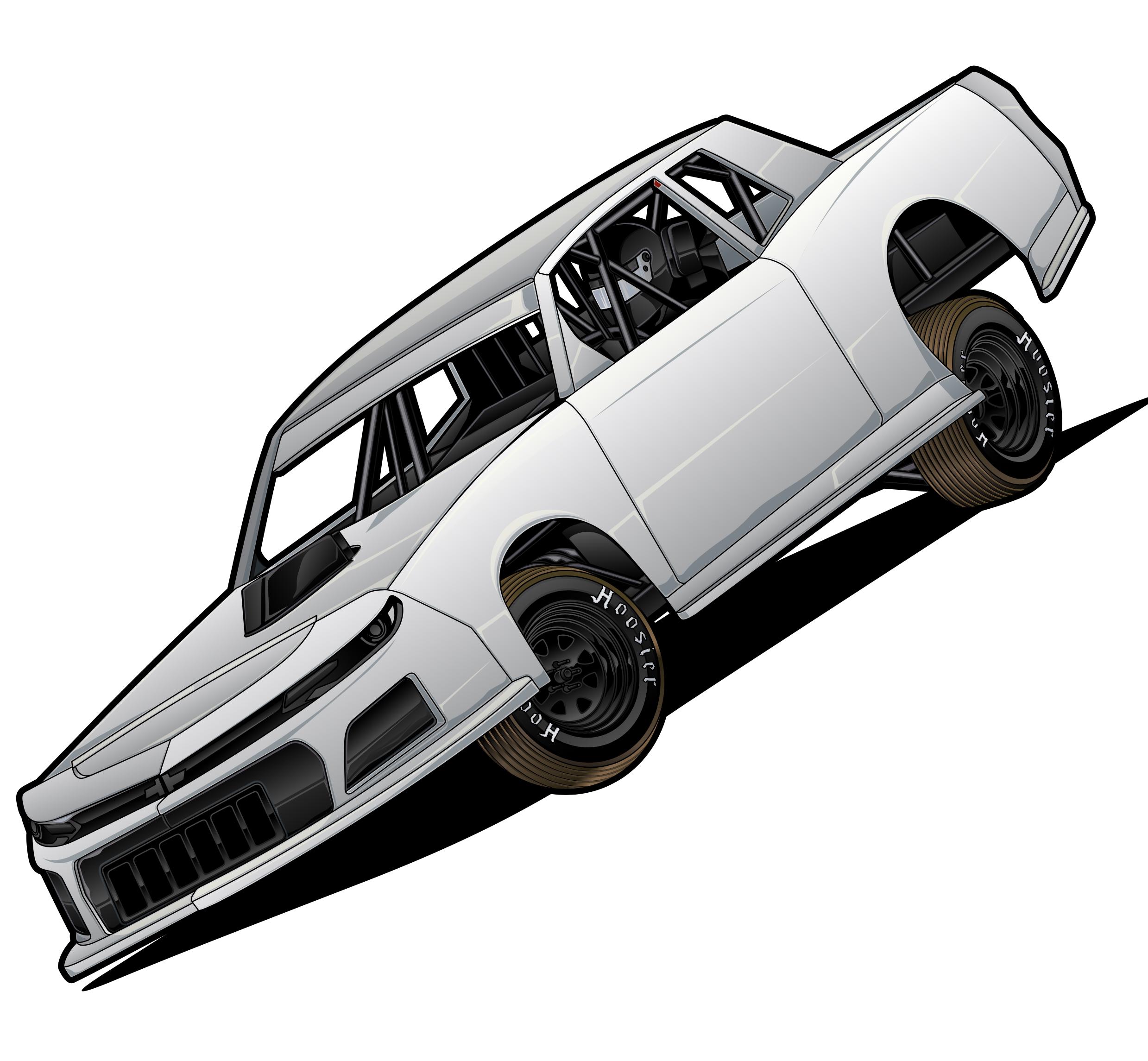 Dirt Street Stock Vector Art: Race Car Illustration for Print - Etsy