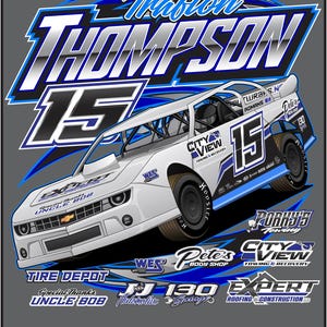 Custom Dirt Car Racing T-shirt Design (Ai, Eps, Pdf, Png)