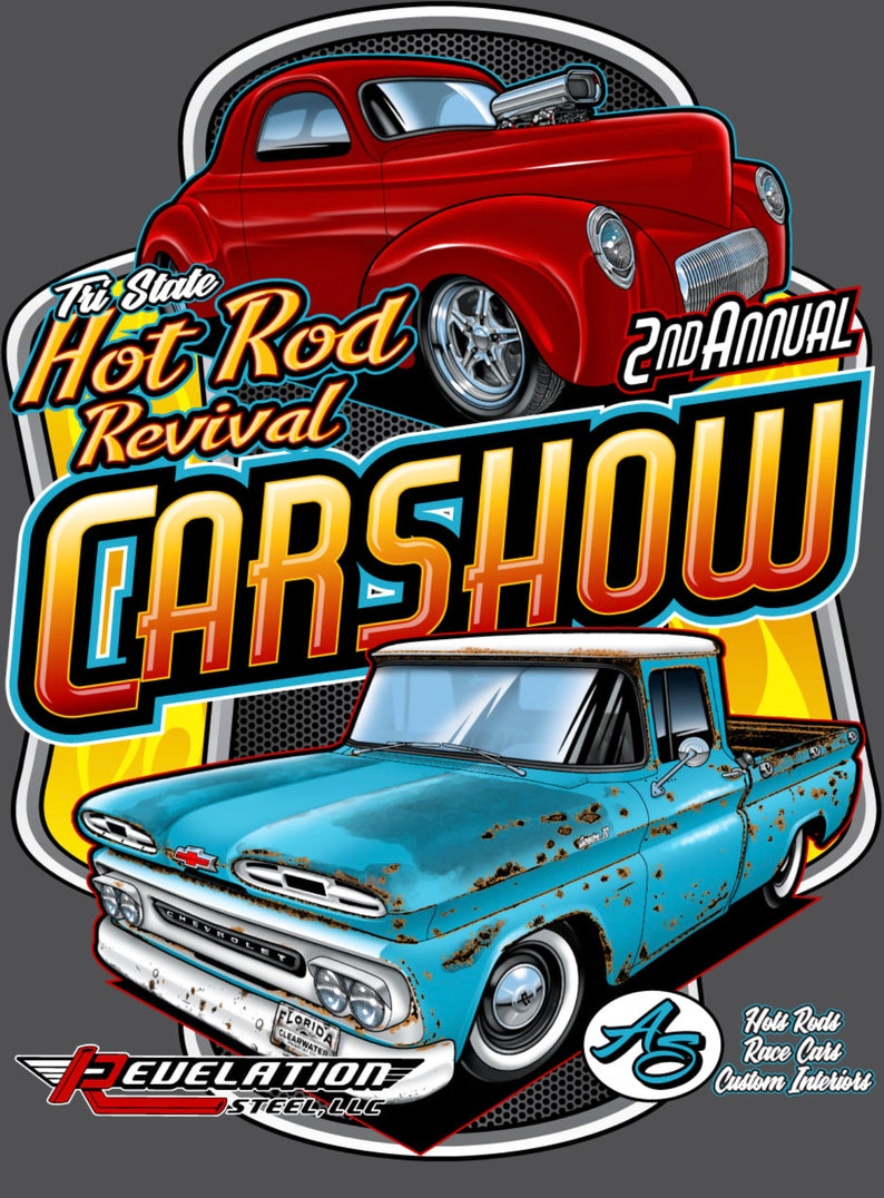 Custom Car Show T shirt Design 2 Car Design Etsy Custom Car Show T shirt Design 2 Car Design Etsy
