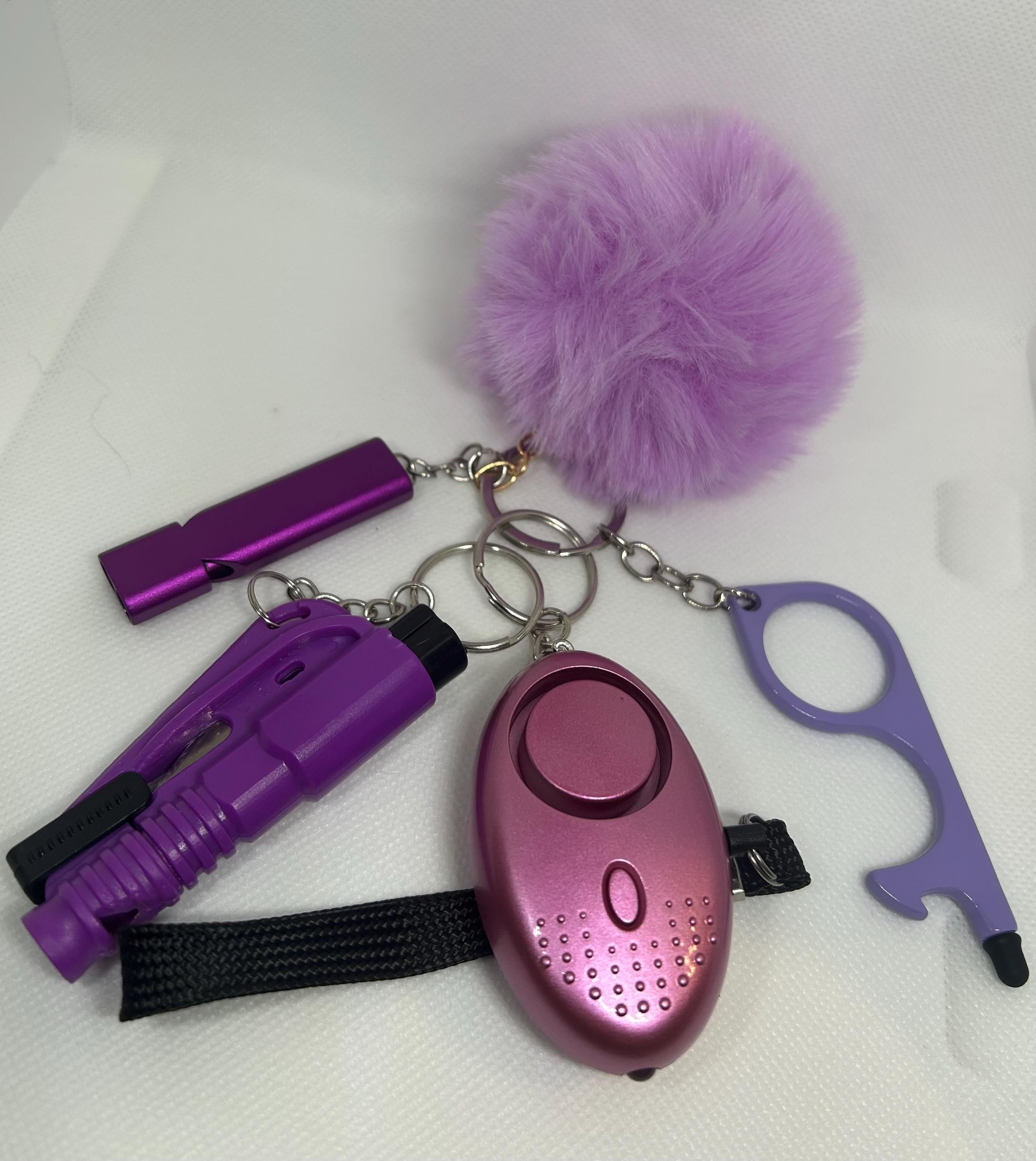 Safety keychains in various colors