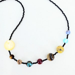 Solar system outlet necklace beads