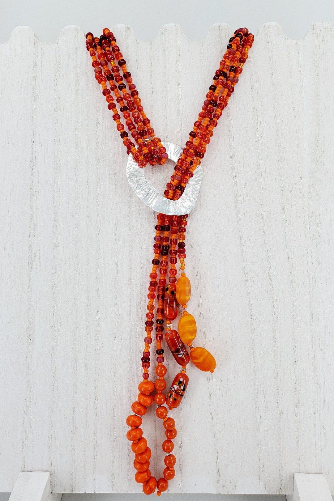 Samantha Handmade Multistrand Pullthrough Necklace With Etsy