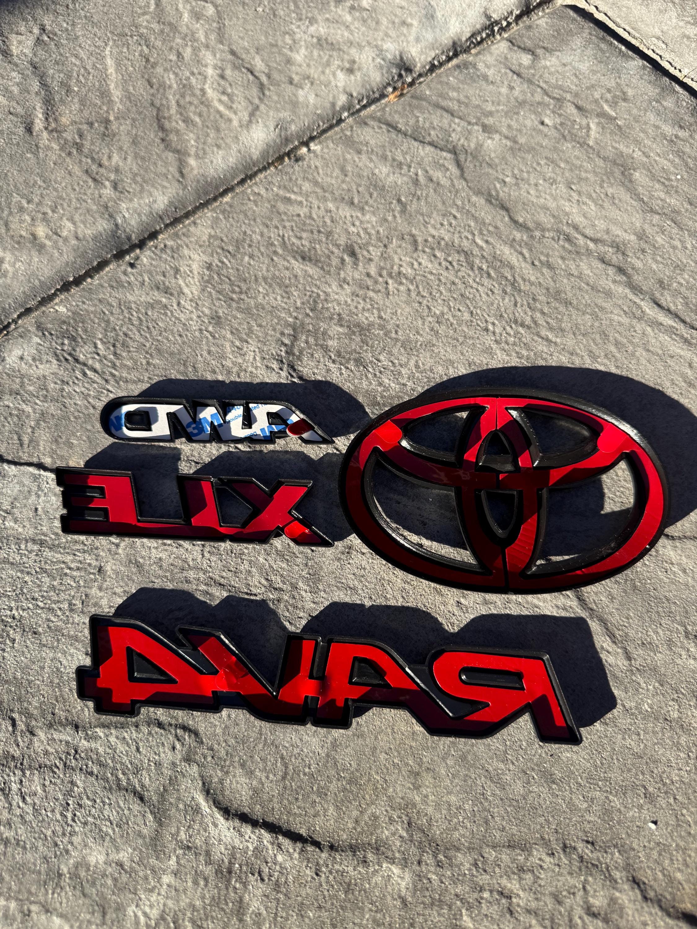 2pcs TOYOTA RAV4 BLACK OUT EMBLEM OVERLAY For 19-23 LE XLE SE XSE PIRME LIMITED - Foto 10