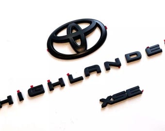 2020-2024 Toyota Highlander XSE AWD Matte Black Emblem Overlay KIT PT948-48200-02