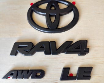 2019-2025 Toyota RAV4 LE AWD Matte Black Emblem Overlay Set | Genuine OEM | PT948-42195-02