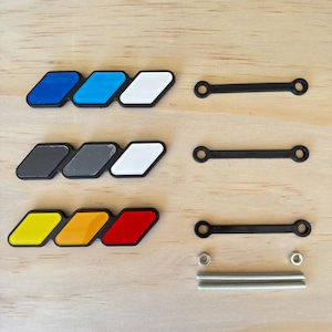 Tri-Color Grille Badge Emblem for Toyota | Tacoma 4Runner Tundra Sequoia RAV4 Highlander + More | Retro Heritage Badge