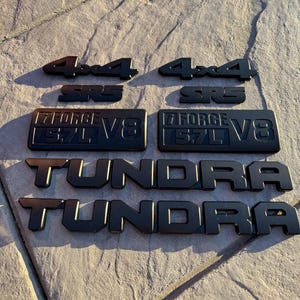 Toyota Fit For 2024-2025 Tacoma SR5 4x4 Matte Black Overlay Emblem Letters Badge 5pcs