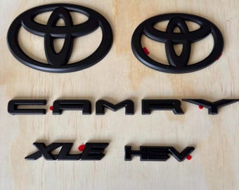 2025-2026 Toyota Camry XLE HEV Black Emblem Overlay Set | Genuine OEM | PT948-03254-02
