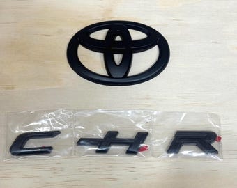 2016-2023 Toyota C-HR Matte Black Emblem Overlay Set (2PCS) | PT948-1C200-02