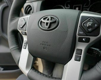 3D Steering Wheel Sticker Emblem Overlay | Premium ABS Badge Cover | Easy Peel & Stick | Interior Upgrade