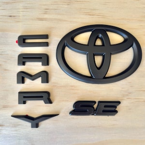 2018-2024 Toyota Camry SE Blackout Emblem Overlay Set | Black Emblem Covers | PT948-03191-02
