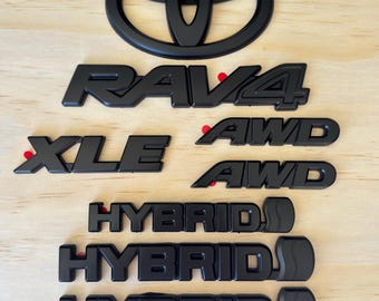 2019-2024 Toyota RAV4 Hybrid XLE  Black Emblem Overlay Kit | PT948-4219B-02