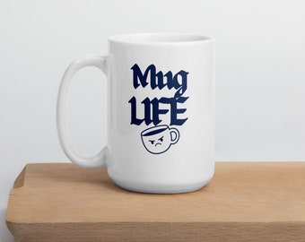 Mug Life, Coffee Addict Mug, Caffeine Addict, Coffee Lover Mug, Gift for Her, Gift for Him