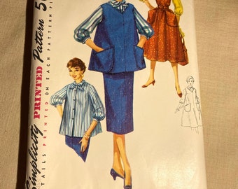 Vintage Maternity 1950s Simplicity Pattern 1317 Size 12