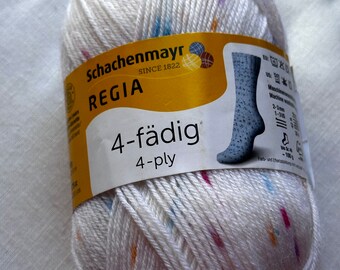 1 Skein of Schachenmayr Regia four ply sock yarn machine washable made of wool and polyamide