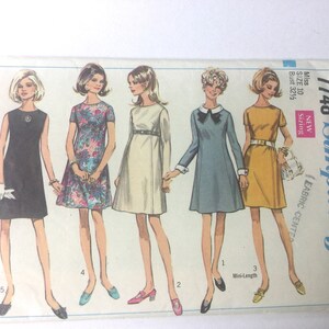 Vintage 1968 Simplicity Pattern 7748 Miss Size 10