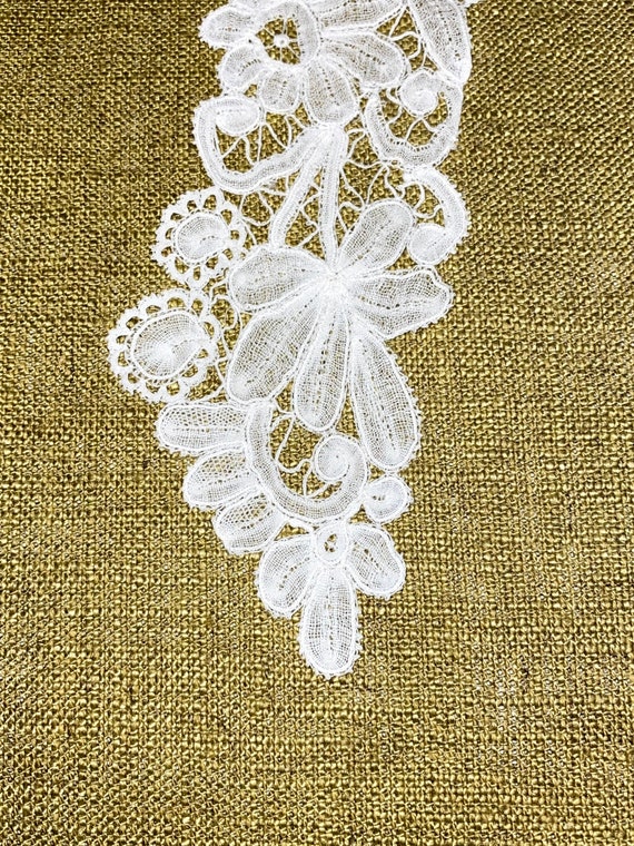 Handmade Lappet or Antique Lace Collar - image 2