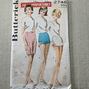 Vintage Junior and Miss Shorts Pattern Quick and Easy Sportswear