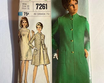 Vintage 1970s Simplicity Miss Dress Pants and Tunic Pattern 9358 Miss Size 10 Bust 32 1/2” Waist 24” UNCUT