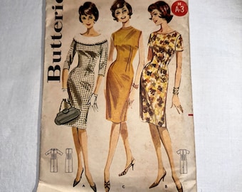 Vintage Butterick 1950s Size 10 Dress Pattern 2137