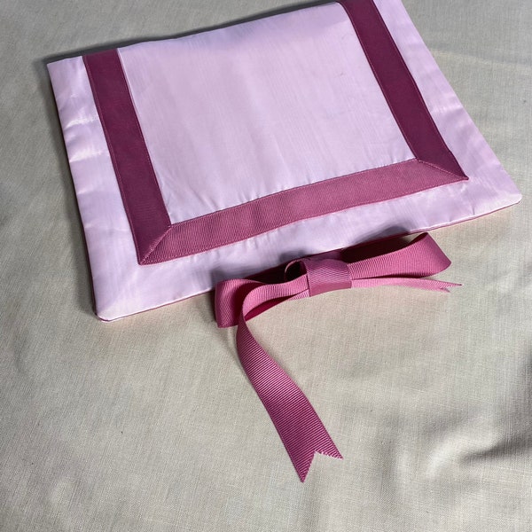 Vintage Pink Taffeta Lingerie Bag