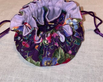 Handmade Drawstring Jewelry Pouch or Bag