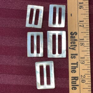 5 Mother of Pearl Belt Buckles