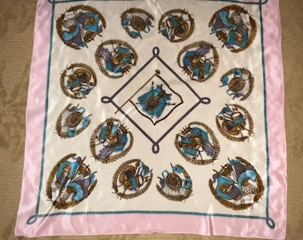 Vintage Silk Square Scarf