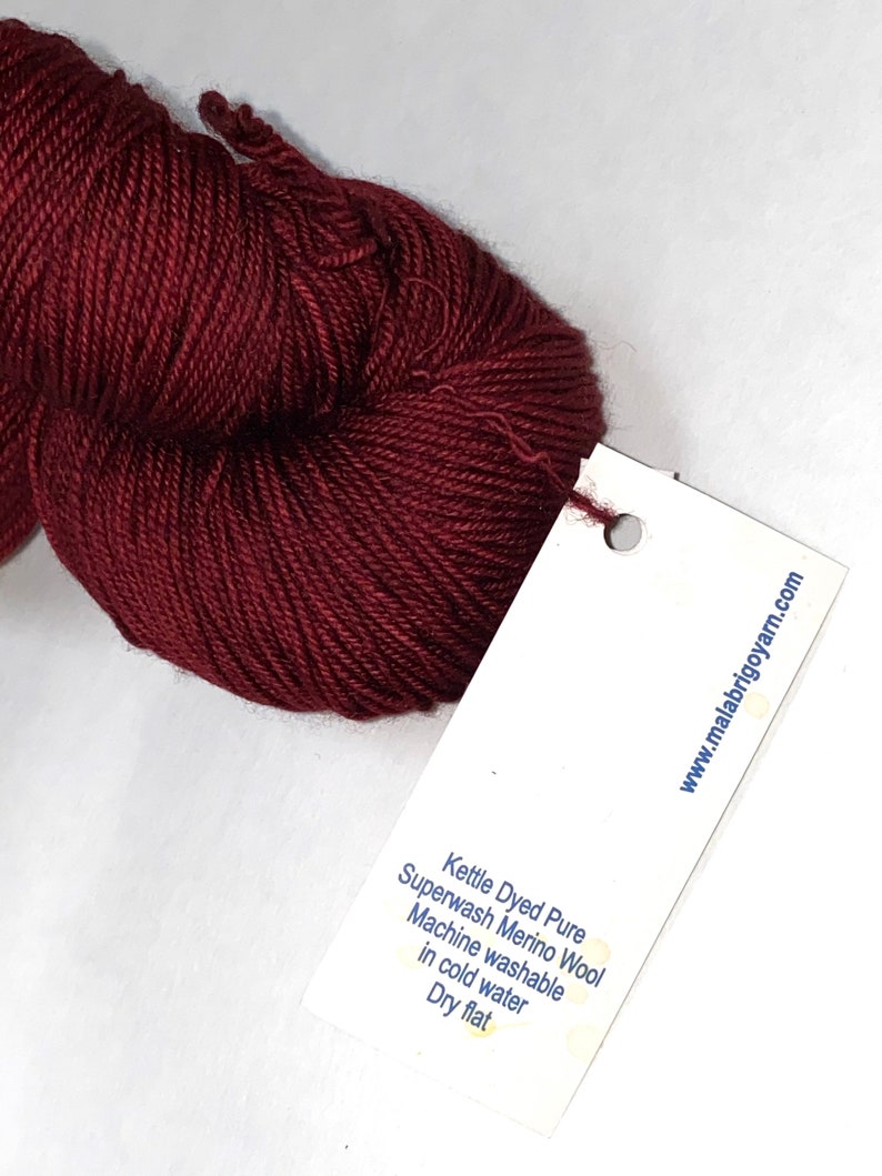 1 Skein of Malabrigo Sock Weight Washable Wool Yarn TizianoRed