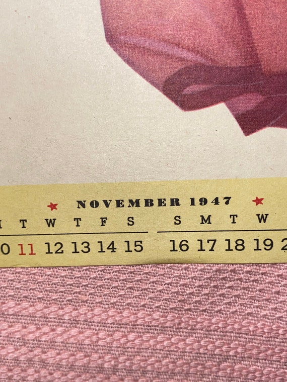 Vintage Original Page From November 1947 Petty Girl Calendar Page - Etsy