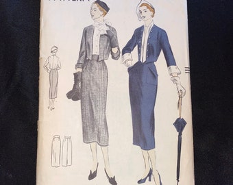 Vintage Vogue 1950 Dress with Jacket Pattern  6976 Size 12
