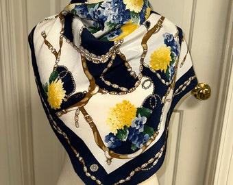 Vintage Silk Square Scarf