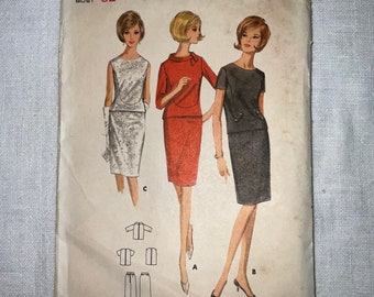 Vintage butter, Rick two piece dress pattern 4051 size 12, verse 32