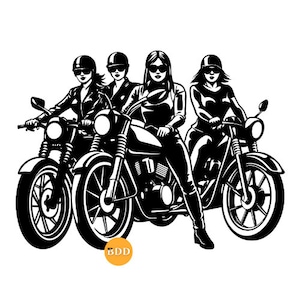Biker Girls SVG,PNG