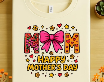 Happy Mother's Day SVG,PNG, Happy Mothers day svg, fresh flowers svg, clipart,  Retro Mama Png