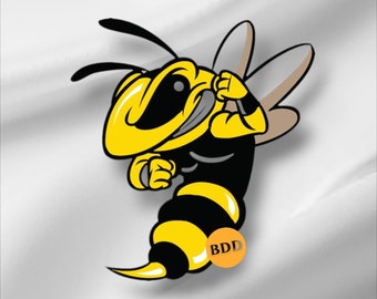 Hornet Bee Mascot SVG , Hrnet Bee Mascot SVG & PNG Instant Download, Bumblebee, mascot svg, hornet mascot svg, hornet clipart