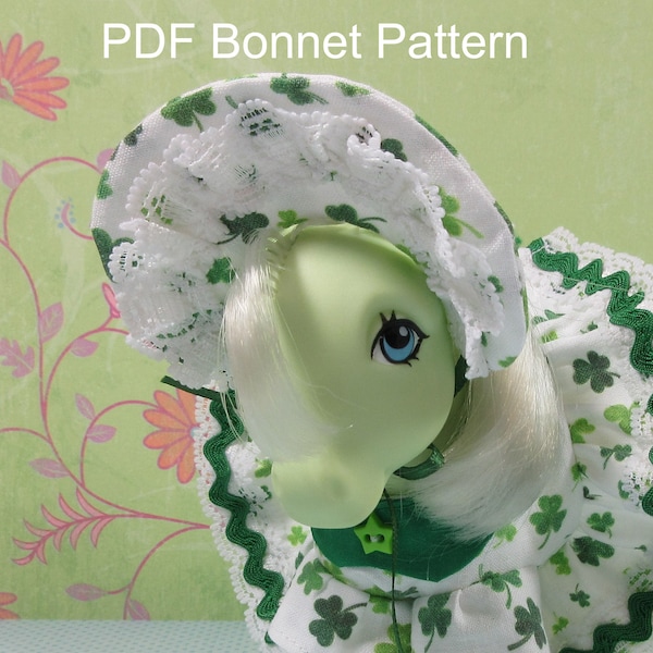 PDF Download Bonnet Sewing Pattern for Vintage Pony Figure