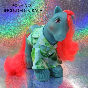 Tropical Leaf Print Shirt for G1 Vintage Big Boy Pony
