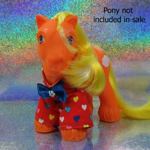 Rainbow Hearts Print Shirt for G1 Vintage Big Boy Pony