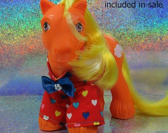 Rainbow Hearts Print Shirt for G1 Vintage Big Boy Pony