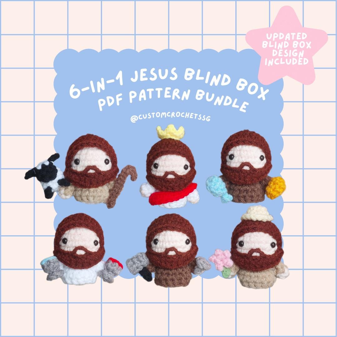 6-in-1 Jesus Blind Box Pattern Bundle | Christian Crochet | Christ ...