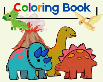 My First DINOSAUR Coloring Book (Printable)
