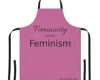 La féminité sur le féminisme, tablier, bretelles 5 couleurs (AOP)