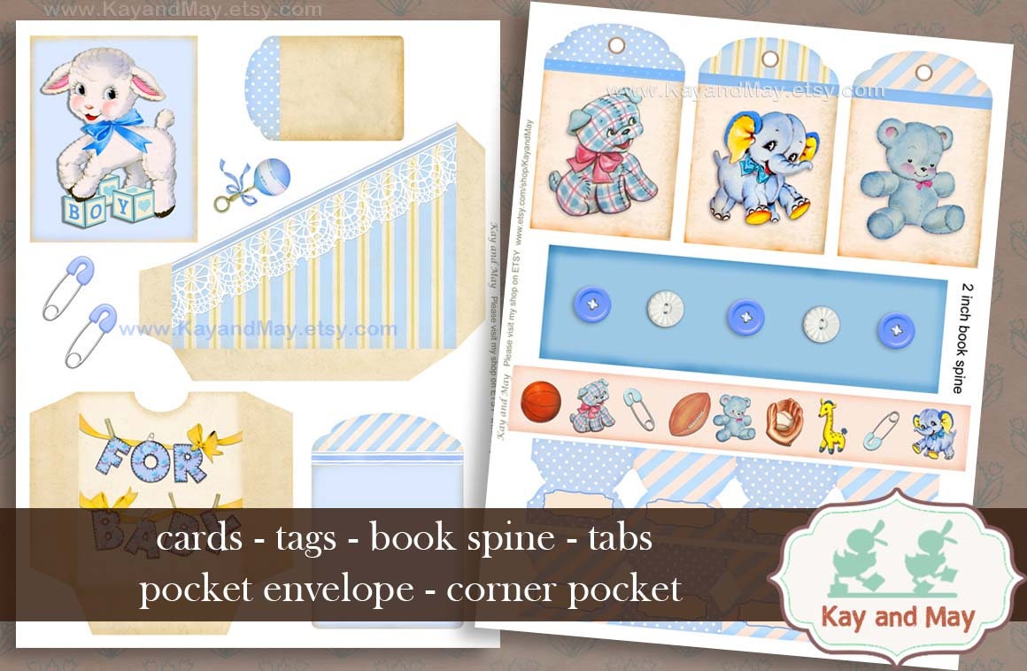 BABY journal kit retro baby printable journal pages Etsy