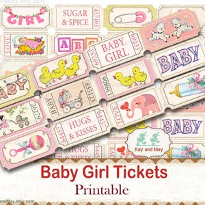 Entradas para niña: Adornos vintage imprimibles para diario (Descarga PDF)