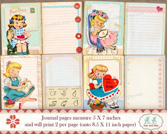 Embroidery Journal Kit Junk Journal Pages DIY Needlework Book