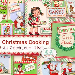 Kit de diário de lixo para COZINHA DE NATAL - páginas de diário de Natal para impressão - Livro de receitas de férias - livro de receitas - panificação - download instantâneo KM-29