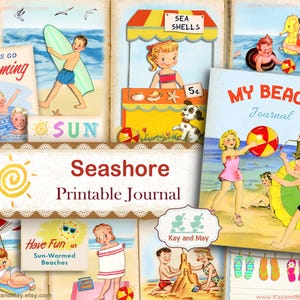 Kit de diario de playa: Páginas imprimibles de verano en la playa (descarga digital)