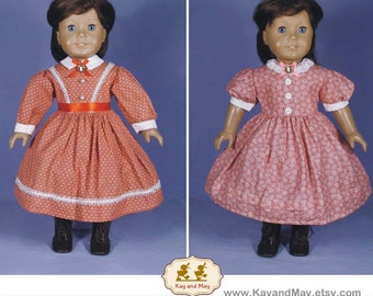 Addy Sewing Pattern fits American Girl 18 inch dolls / Civil War style dress pattern for doll - PDF pattern - EPattern INSTANT download CW-1
