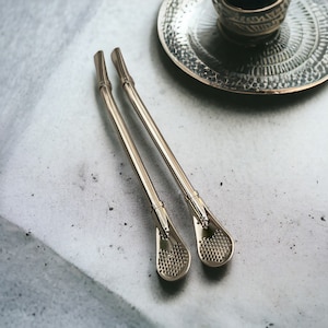 Yerba Mate Straw -  2 Pack Stainless Steel Straw - Drinking Filter Straw - Filter Spoon - Suitable for Various Scenarios in Daily Life